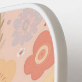 ボホフローラ抽象芸術パーソナライズされたダスティピンク ピックルボールラケット (左詳細)