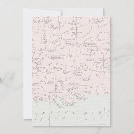 ボホフローラ旅行ブライダルシャワーサンキューカード 招待状 (裏面)