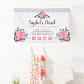 ボホフローラ服ハンガークローゼットファッションブティック 横断幕 (インサイチュ)