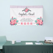 ボホフローラ服ハンガークローゼットファッションブティック 横断幕 (トレードショー)