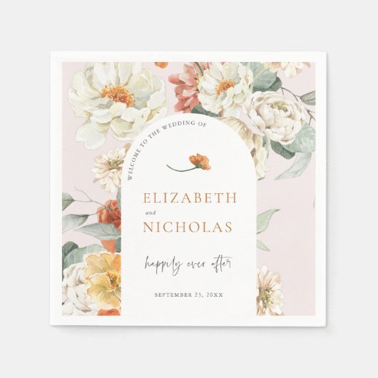 ボホフローラ植物学結婚院 スタンダードカクテルナプキン (正面)