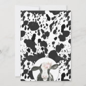ボホフローラ牛の声を聞いたことがあるMoos誕生日 招待状 (裏面)
