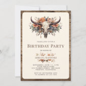 ボホフローラ牛スカルウェスタンバースデーパーティー 招待状 (正面)