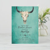 ボホフローラ牛スカルオンターコイズブライダルシャワー 招待状 (スタンド正面)
