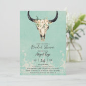 ボホフローラ牛スカルオンターコイズブライダルシャワー 招待状 (スタンド正面)