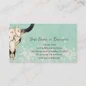 ボホフローラ牛スカルオンターコイズ 名刺 (裏面)