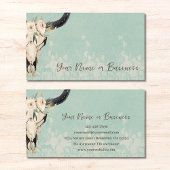 ボホフローラ牛スカルオンターコイズ 名刺