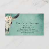 ボホフローラ牛スカルオンターコイズ 名刺 (裏面)