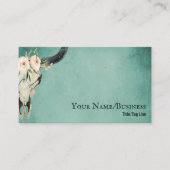 ボホフローラ牛スカルオンターコイズ 名刺 (正面)