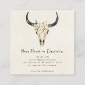 ボホフローラ牛スカルターコイズとクリーム スクエア名刺 (裏面)