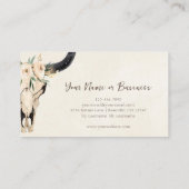 ボホフローラ牛スカルターコイズとクリーム 名刺 (裏面)