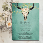 ボホフローラ牛スカルターコイズオールインワン結婚ズ 招待状
