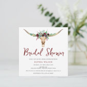 ボホフローラ牛プリントウェスタンブライダルシャワー 招待状 (スタンド正面)