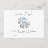 ボホフローラ男の赤ちゃんシャワーおむつラッフル エンクロージャーカード (正面)