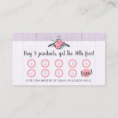 ボホフローラ着物掛けクローゼットファッションロイヤリティ 名刺 (裏面)