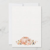 ボホフローラ私たちの小さなかぼちゃの1st誕生日パーティー 招待状 (裏面)