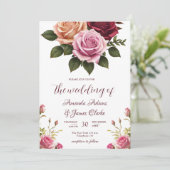 ボホフローラ秋の水結婚色 招待状 (スタンド正面)