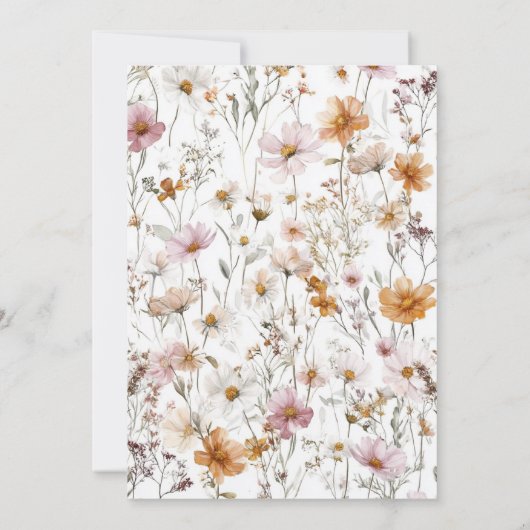 ボホフローラ秋の結婚式 招待状 (裏面)