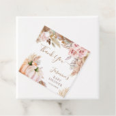 ボホフローラ秋カボチャ赤ちゃんシャワーメッセージカード フェイバータグ (インサイチュ)