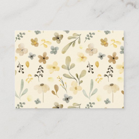 ボホフローラ秋シック登録ブライダルシャワー エンクロージャーカード (裏面)