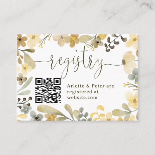 ボホフローラ秋シック登録ブライダルシャワー エンクロージャーカード (正面)