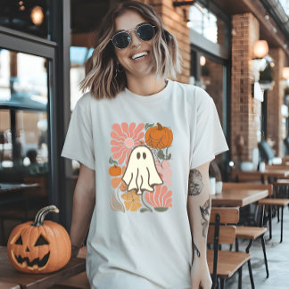 ボホフローラ秋ピンク幽霊 トライブレンドTシャツ