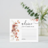 ボホフローラ秋ブライダルシャワーアドバイスカード (スタンド正面)