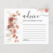 ボホフローラ秋ブライダルシャワーアドバイスカード (正面)