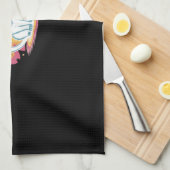 ボホフローラ秋ブラックキャットハロウィンエッセンシャルT-S キッチンタオル (四つ折り)