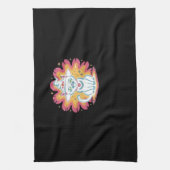 ボホフローラ秋ブラックキャットハロウィンエッセンシャルT-S キッチンタオル (縦)