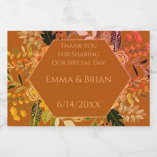 ボホフローラ秋ラベル スパークリングワインラベル (シングルラベル)