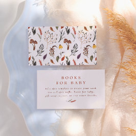 ボホフローラ秋水彩赤ちゃんシャワー エンクロージャーカード