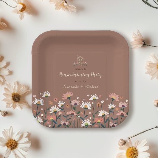 ボホフローラ秋秋引っ越し祝いパーティーパーティー ペーパープレート