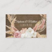 ボホフローラ素朴ウッドパンパスグラス座席表 プレイスカード (裏面)