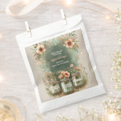 ボホフローラ素朴フローラメイスンジャーブベイビーシャワー フェイバーバッグ (クリップ留めされた状態)