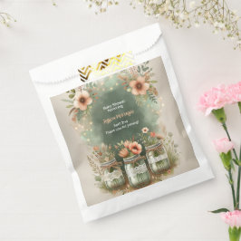 ボホフローラ素朴フローラメイスンジャーブベイビーシャワー フェイバーバッグ