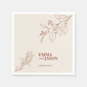 ボホフローラ結婚のナプキンス スタンダードカクテルナプキン (正面)