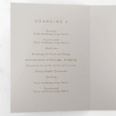 ボホフローラ結婚の旅程 三つ折り招待状 (内部最初)