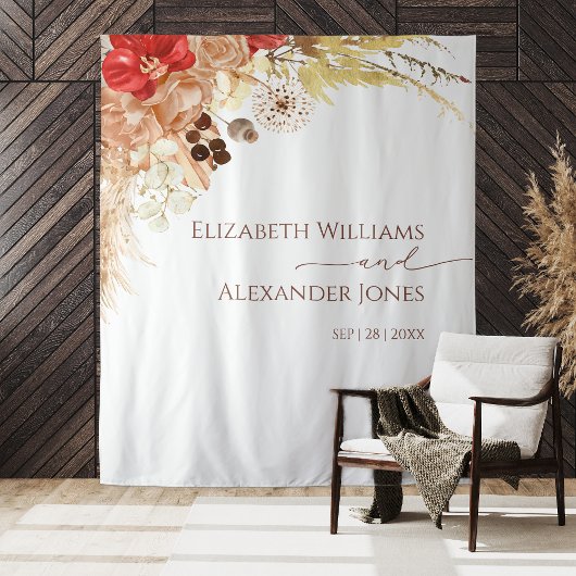 ボホフローラ結婚の背景 | Terracotta タペストリー