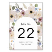 ボホフローラ結婚アーチズ テーブルナンバー (正面)