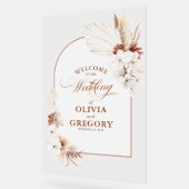 ボホフローラ結婚アーチ歓迎 アクリルサイン (傾斜)