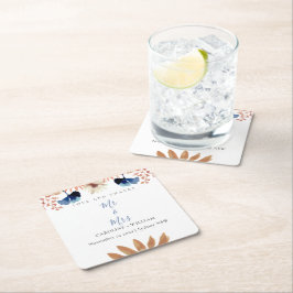 ボホフローラ結婚ズ スクエアペーパーコースター