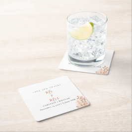 ボホフローラ結婚ズ スクエアペーパーコースター