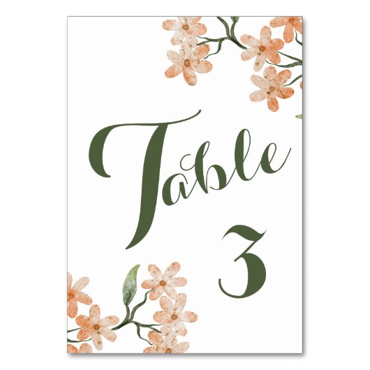 ボホフローラ結婚ズ テーブルナンバー (正面)