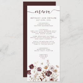 ボホフローラ結婚ズ メニュー