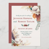 ボホフローラ結婚ズ 招待状 (正面/裏面)