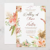 ボホフローラ結婚ズ 招待状 (正面/裏面)