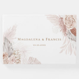 ボホフローラ結婚デザインのゲストブック ゲストブック