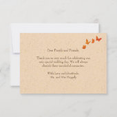 ボホフローラ結婚ワイルドフラワーサンキューカード 招待状 (裏面)