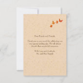 ボホフローラ結婚ワイルドフラワーサンキューカード 招待状 (裏面)